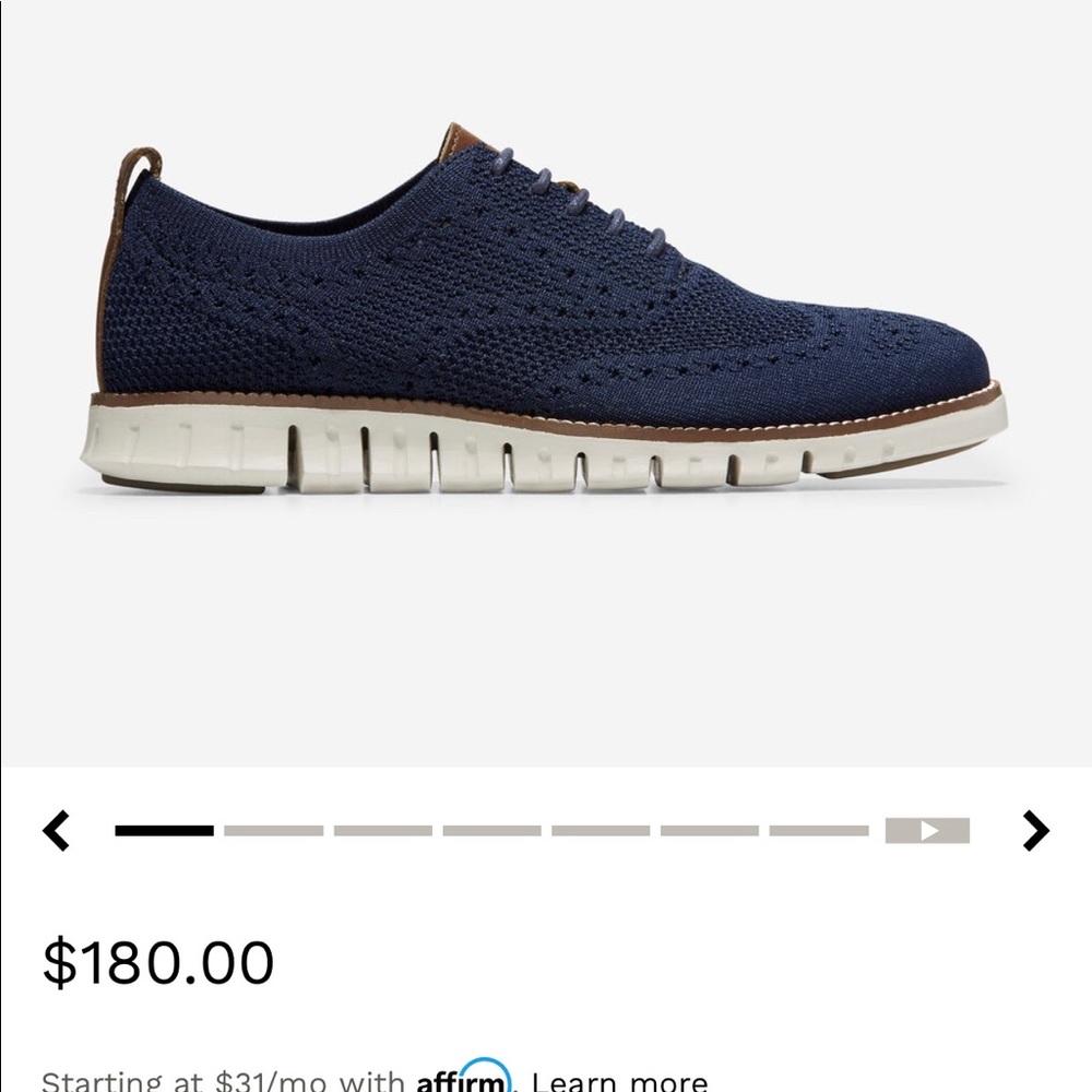 Cole Haan zerogrand wingtip Oxford brand new